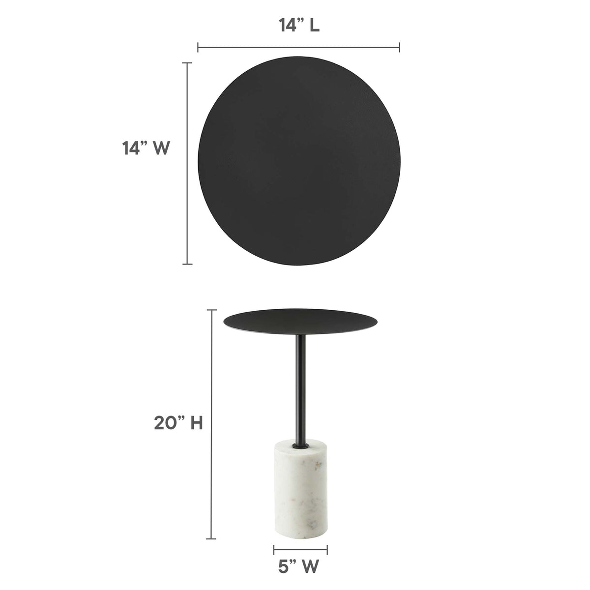 Lyric Round Side Table by Modway, photo 2 of 33