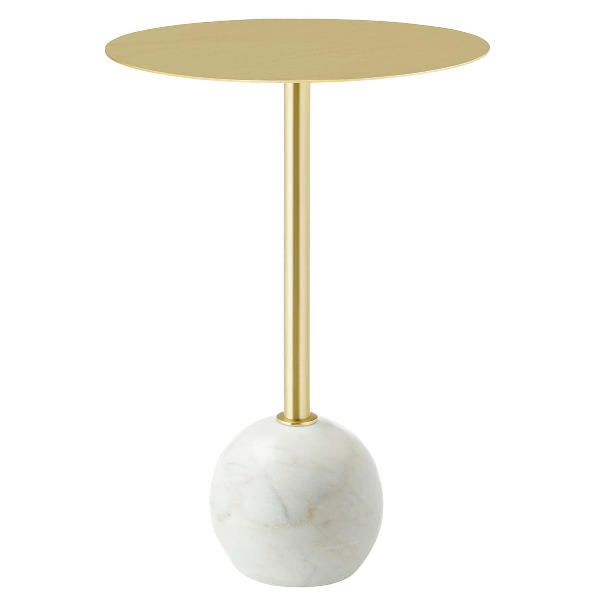 Aliza Round White Marble Side Table by Modway, photo 11 of 30