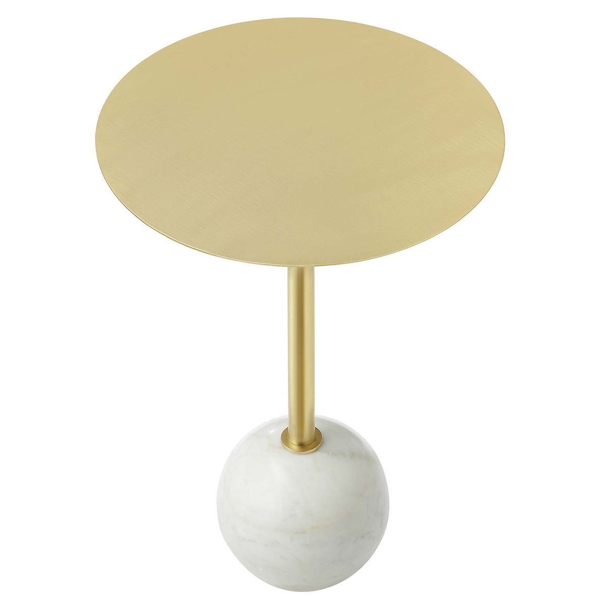 Aliza Round White Marble Side Table by Modway, photo 15 of 30
