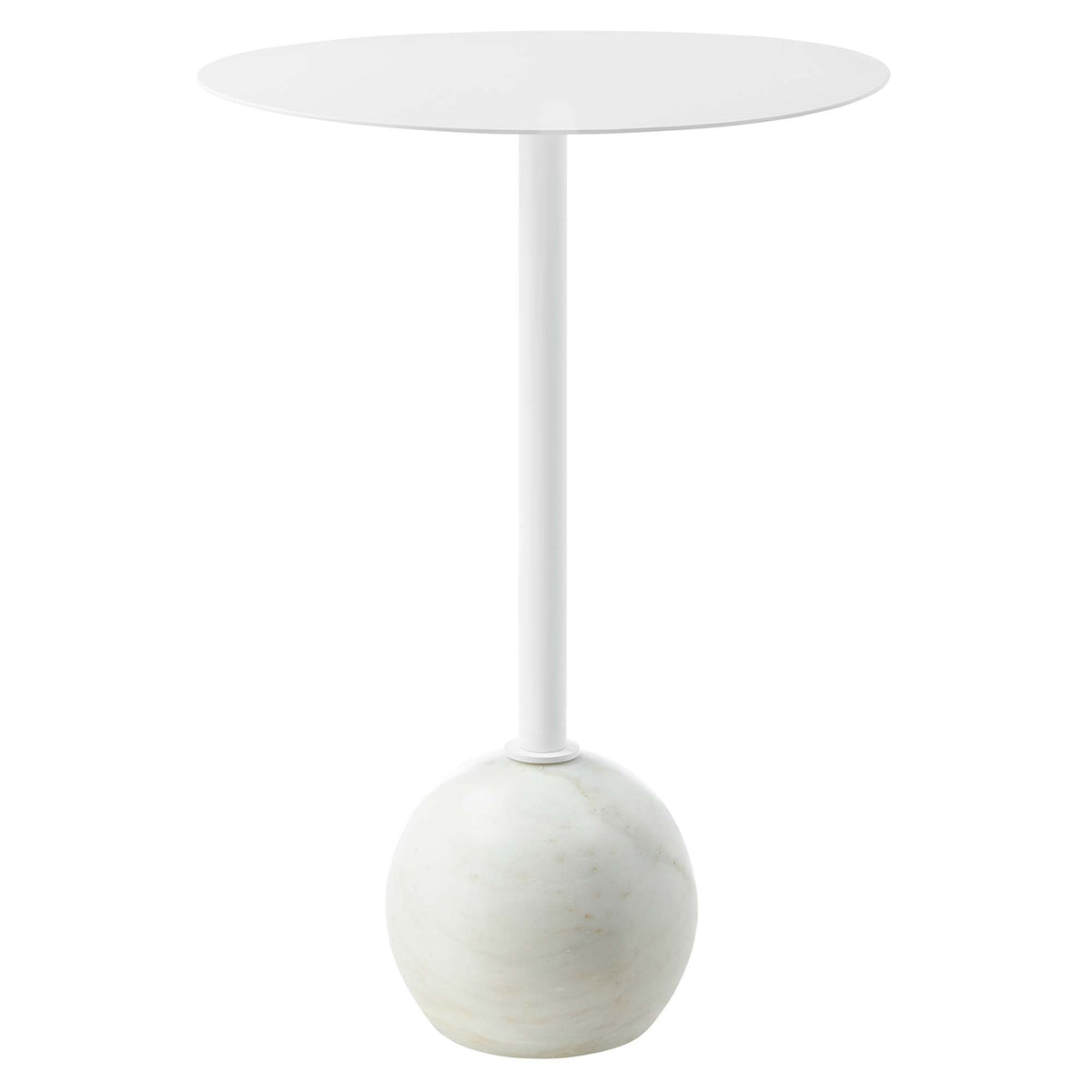 Aliza Round White Marble Side Table by Modway, photo 21 of 30