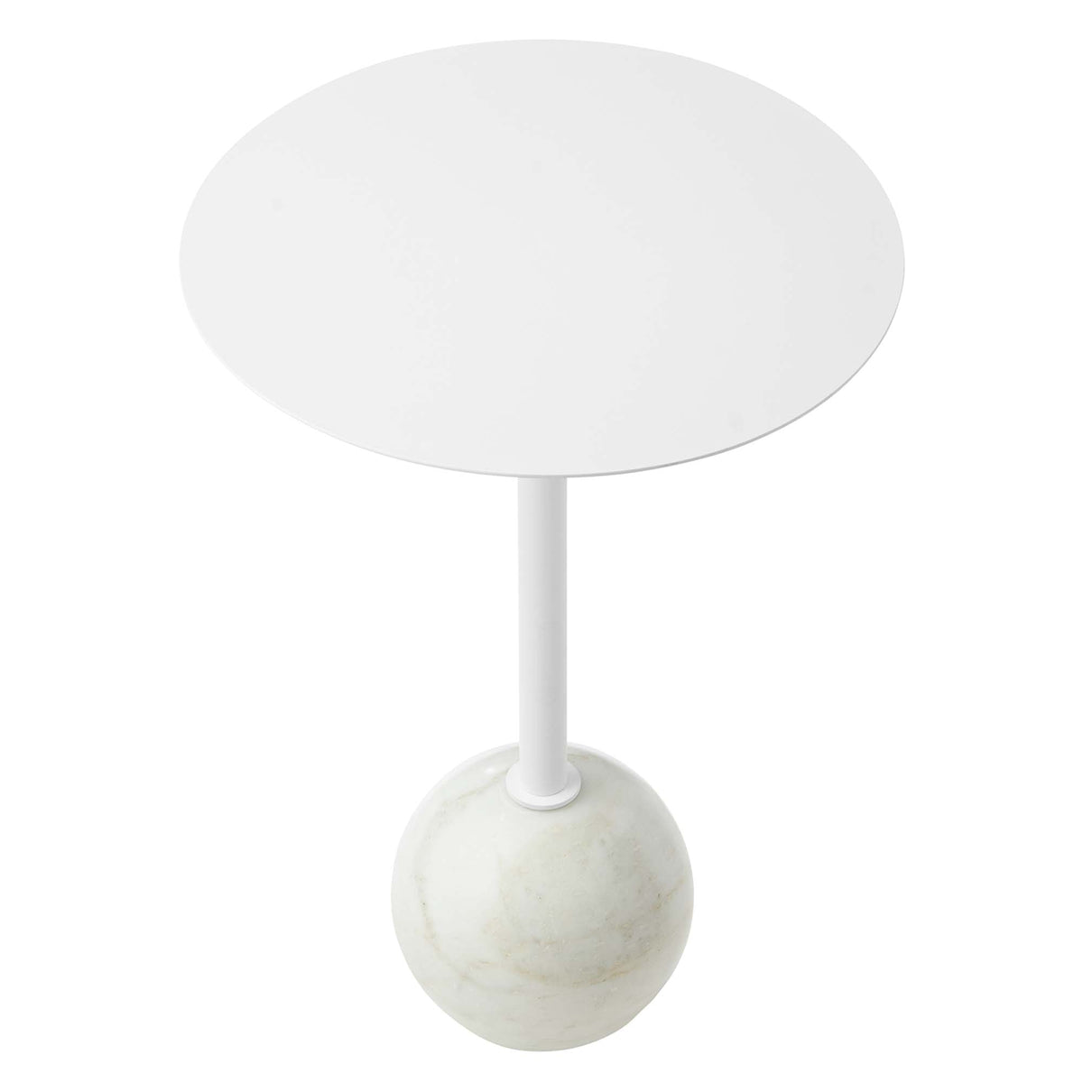Aliza Round White Marble Side Table by Modway, photo 25 of 30