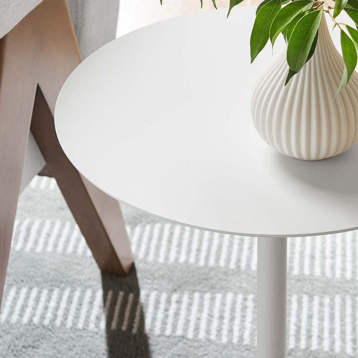 Aliza Round White Marble Side Table by Modway, photo 30 of 30