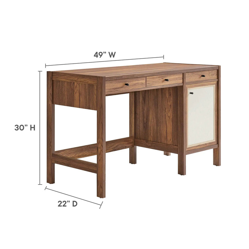 Capri 49" Wood Grain Office Desk by Modway by HouseOfZazla