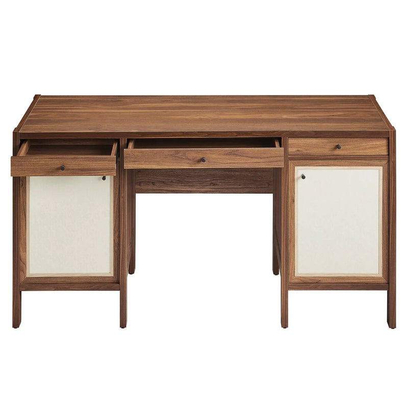 Capri 58" Wood Grain Office Desk by Modway by HouseOfZazla