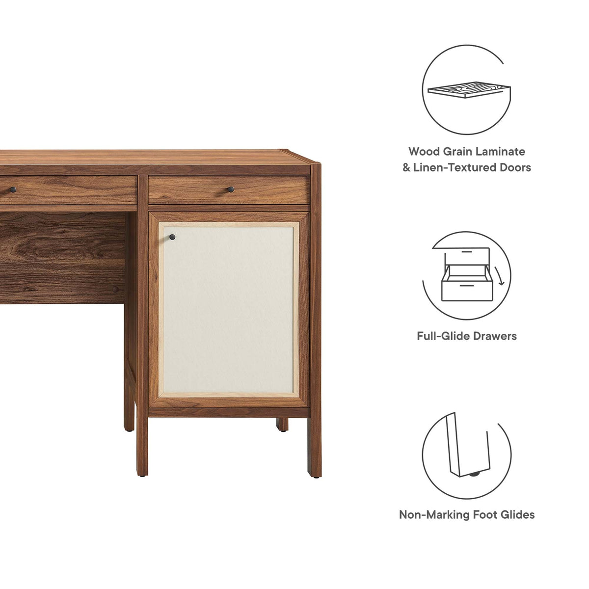 Capri Wood Grain Office Desk by Modway, photo 9 of 14