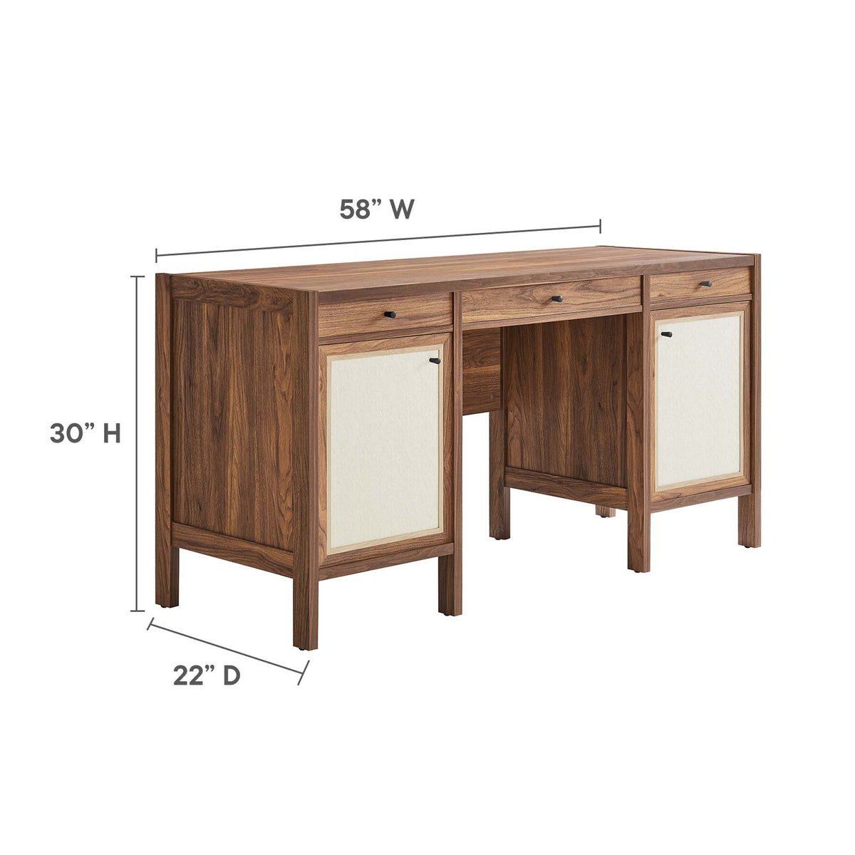 Capri Wood Grain Office Desk by Modway, photo 10 of 14