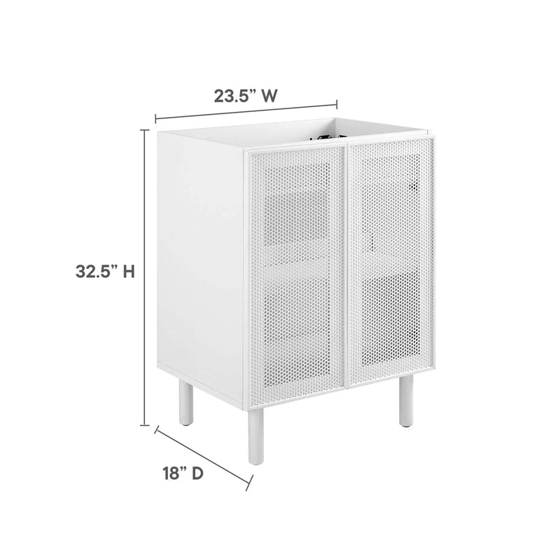 Calla 24" Perforated Metal Bathroom Vanity Cabinet by HouseOfZazla
