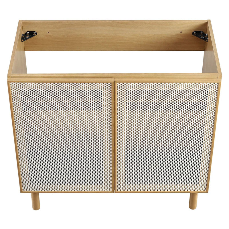 Calla 36" Perforated Metal Bathroom Vanity Cabinet by Modway by HouseOfZazla