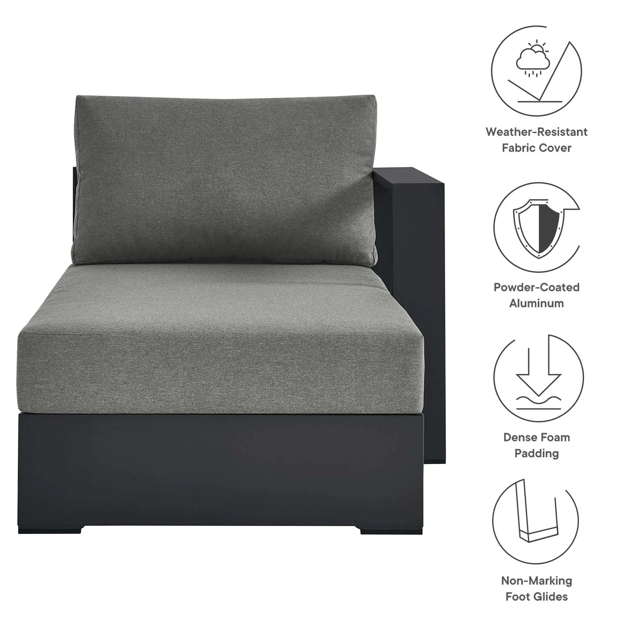Tahoe Outdoor Patio Powder-Coated Aluminum Right-Facing Chaise Lounge by HouseOfZazla