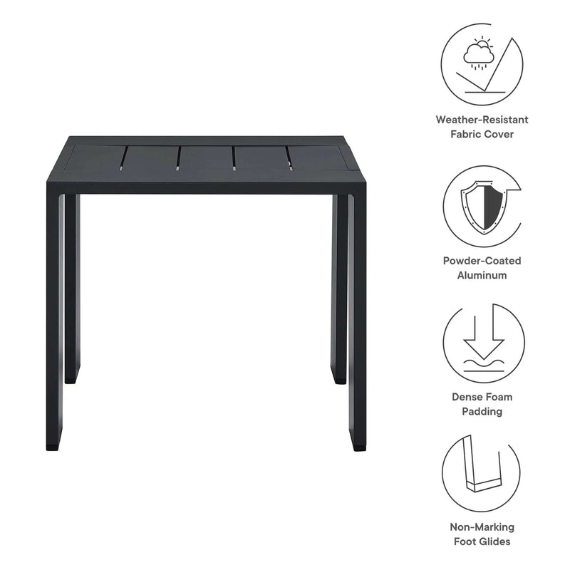 Tahoe Outdoor Patio Powder-Coated Aluminum End Table by Modway by HouseOfZazla