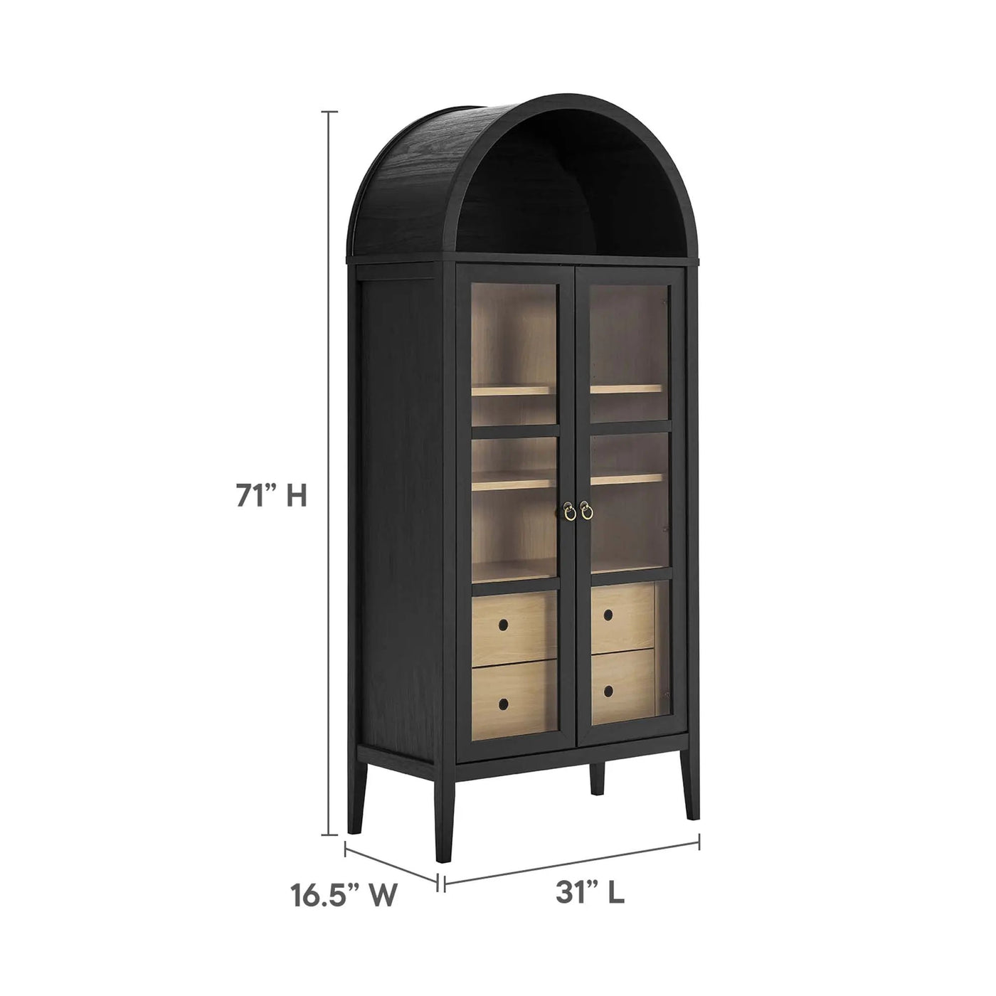 Nolan Tall Arched Storage Display Cabinet by Modway by HouseOfZazla
