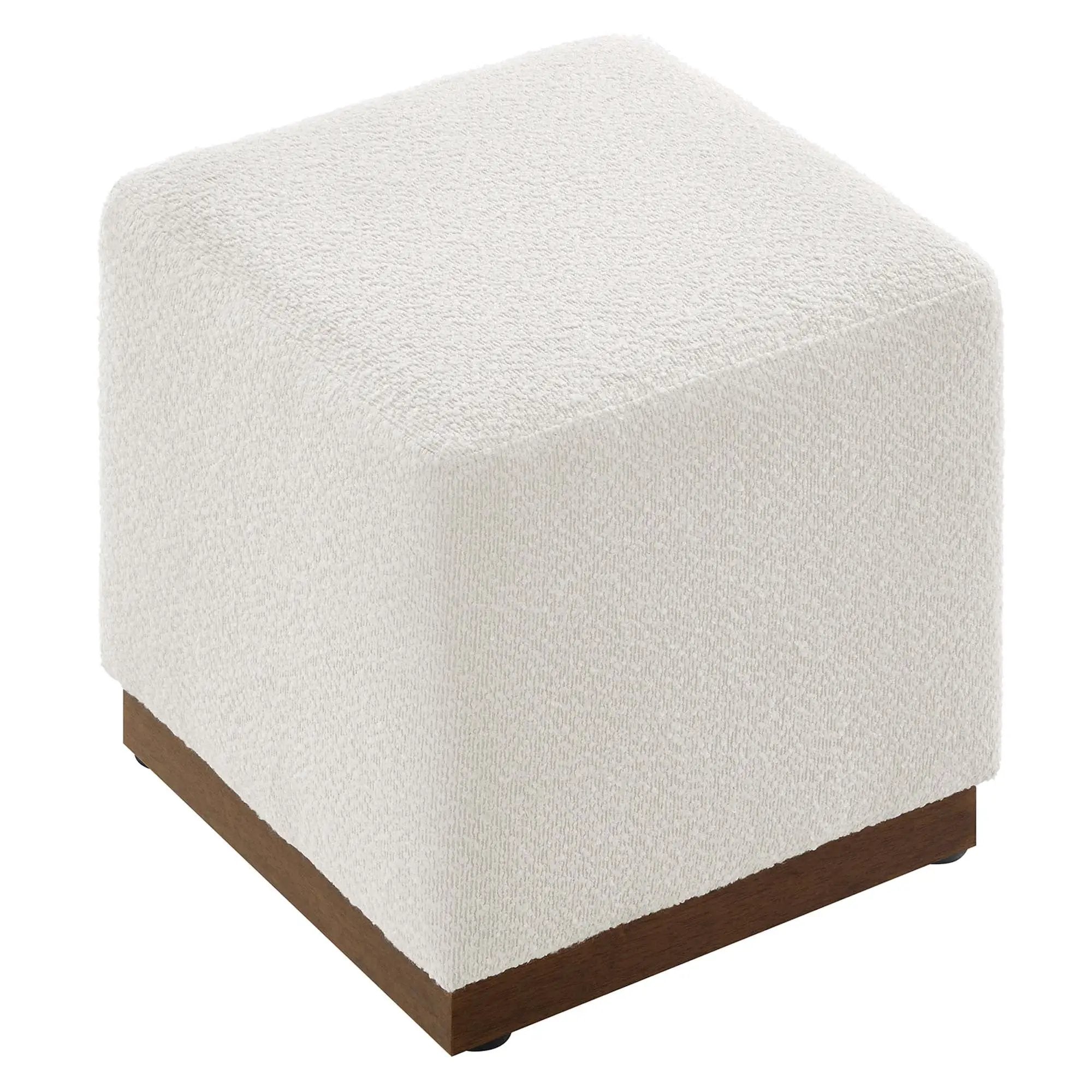 Tilden 17" Square Boucle Upholstered Ottoman by Modway by HouseOfZazla