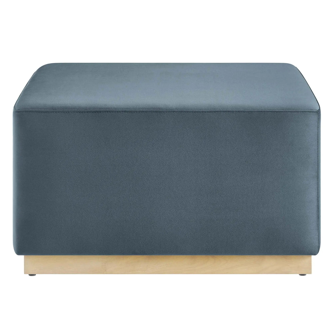 Tilden Large 28" Square Performance Velvet Upholstered Ottoman by HouseOfZazla