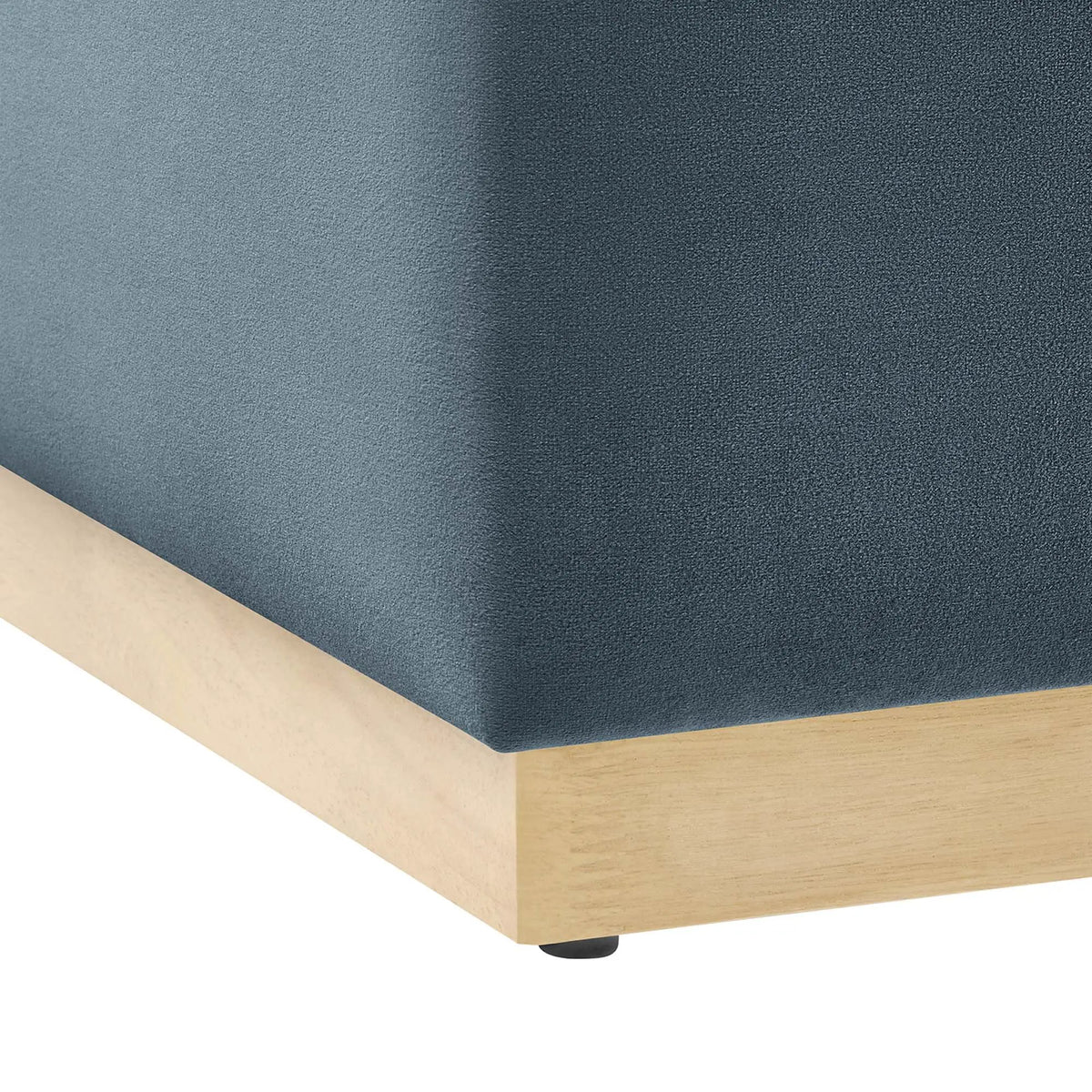 Tilden Large 28" Square Performance Velvet Upholstered Ottoman by HouseOfZazla