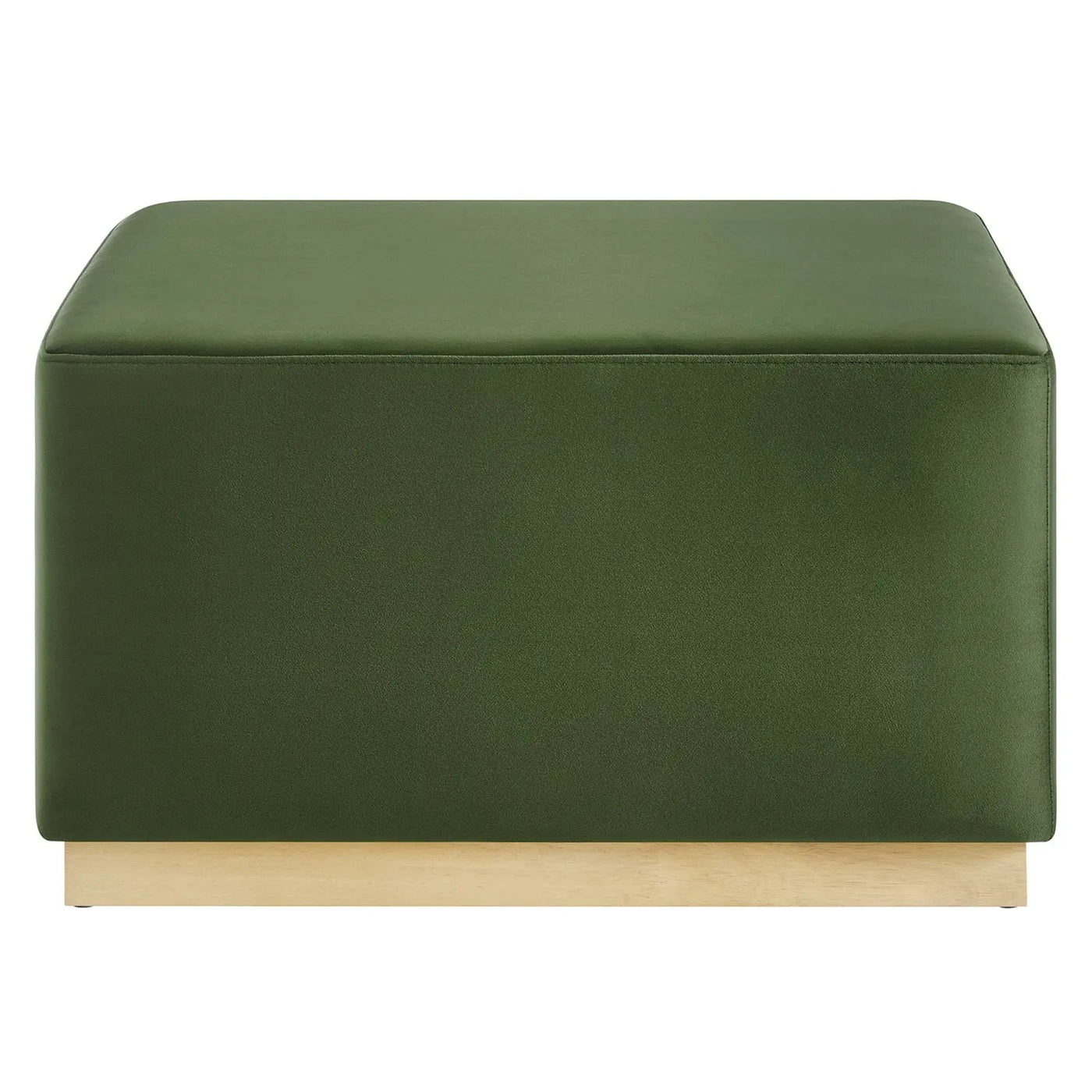 Tilden Large 28" Square Performance Velvet Upholstered Ottoman by HouseOfZazla