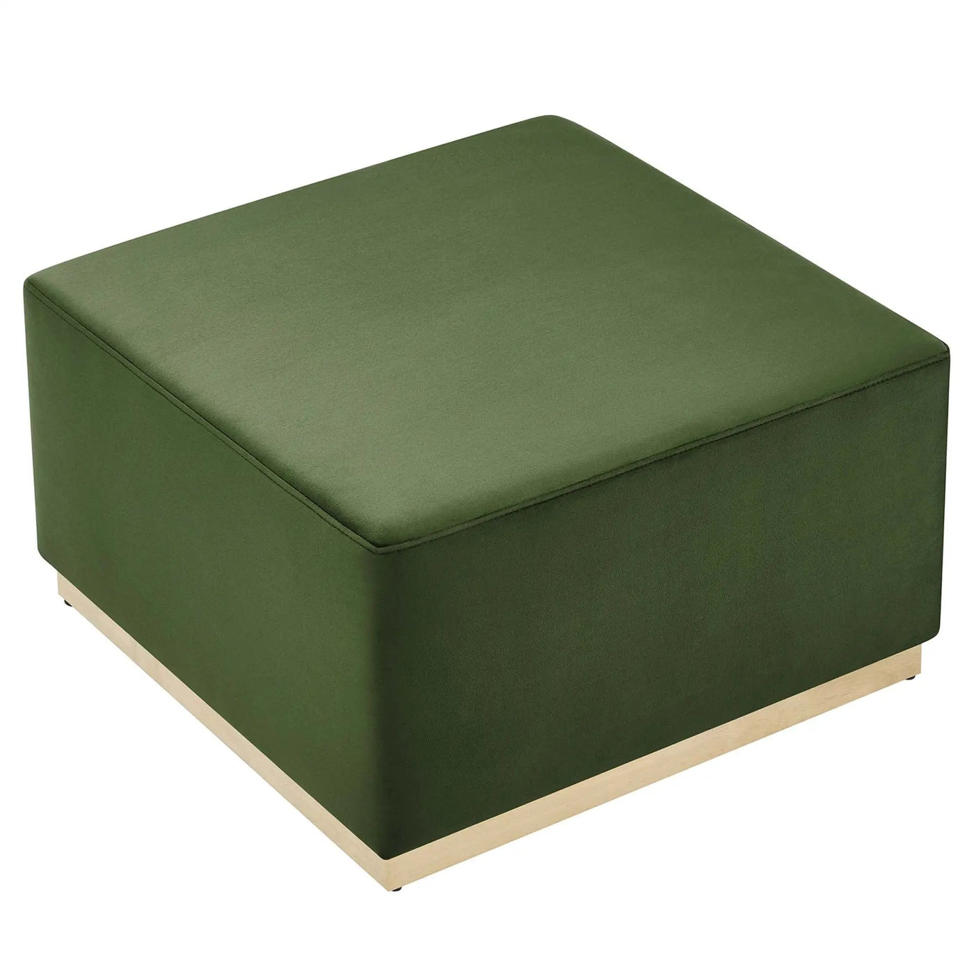 Tilden Large 28" Square Performance Velvet Upholstered Ottoman by HouseOfZazla