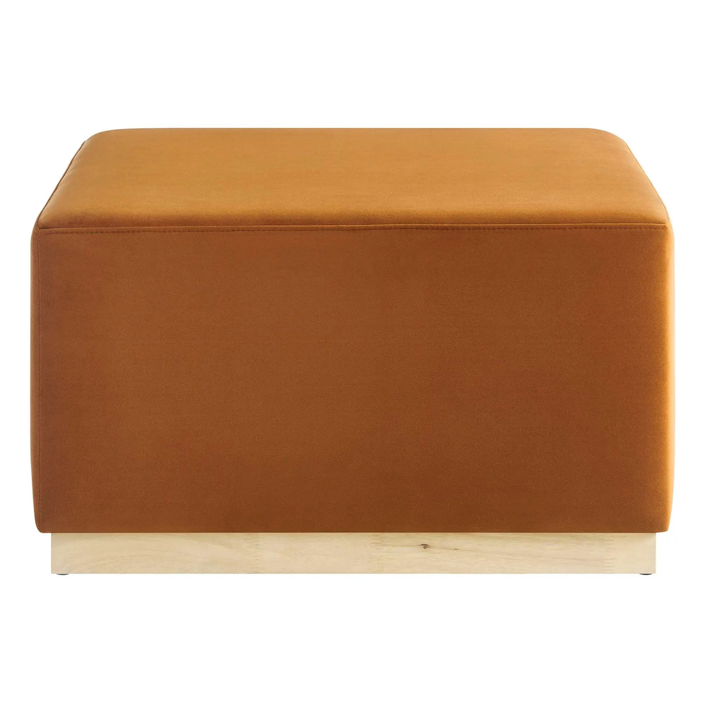 Tilden Large 28" Square Performance Velvet Upholstered Ottoman by HouseOfZazla