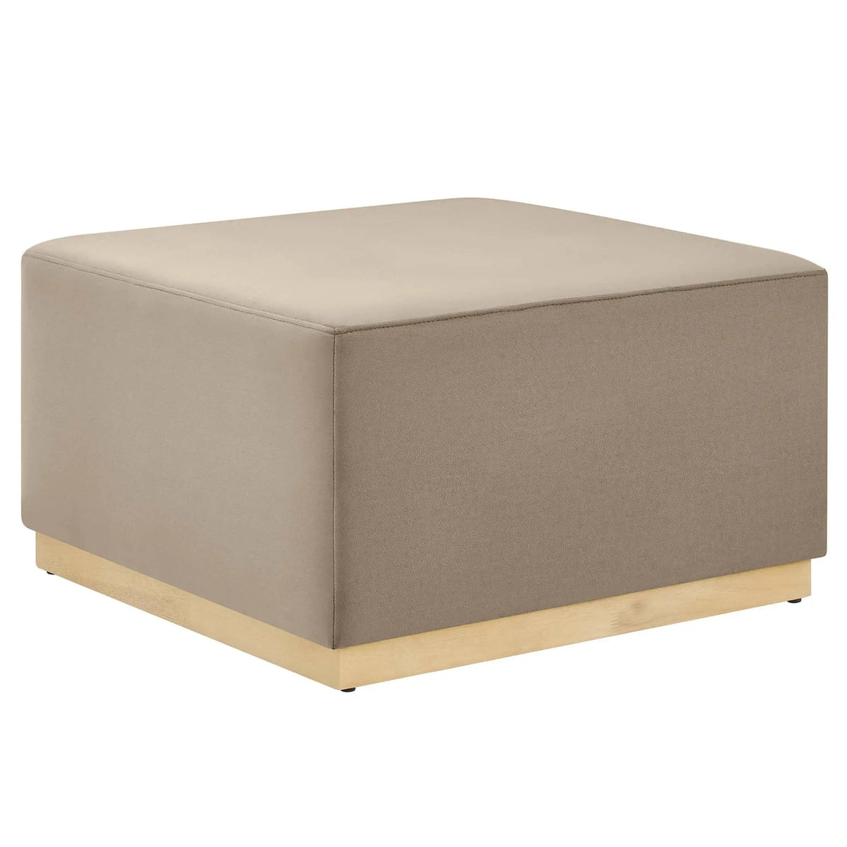Tilden Large 28" Square Performance Velvet Upholstered Ottoman by HouseOfZazla