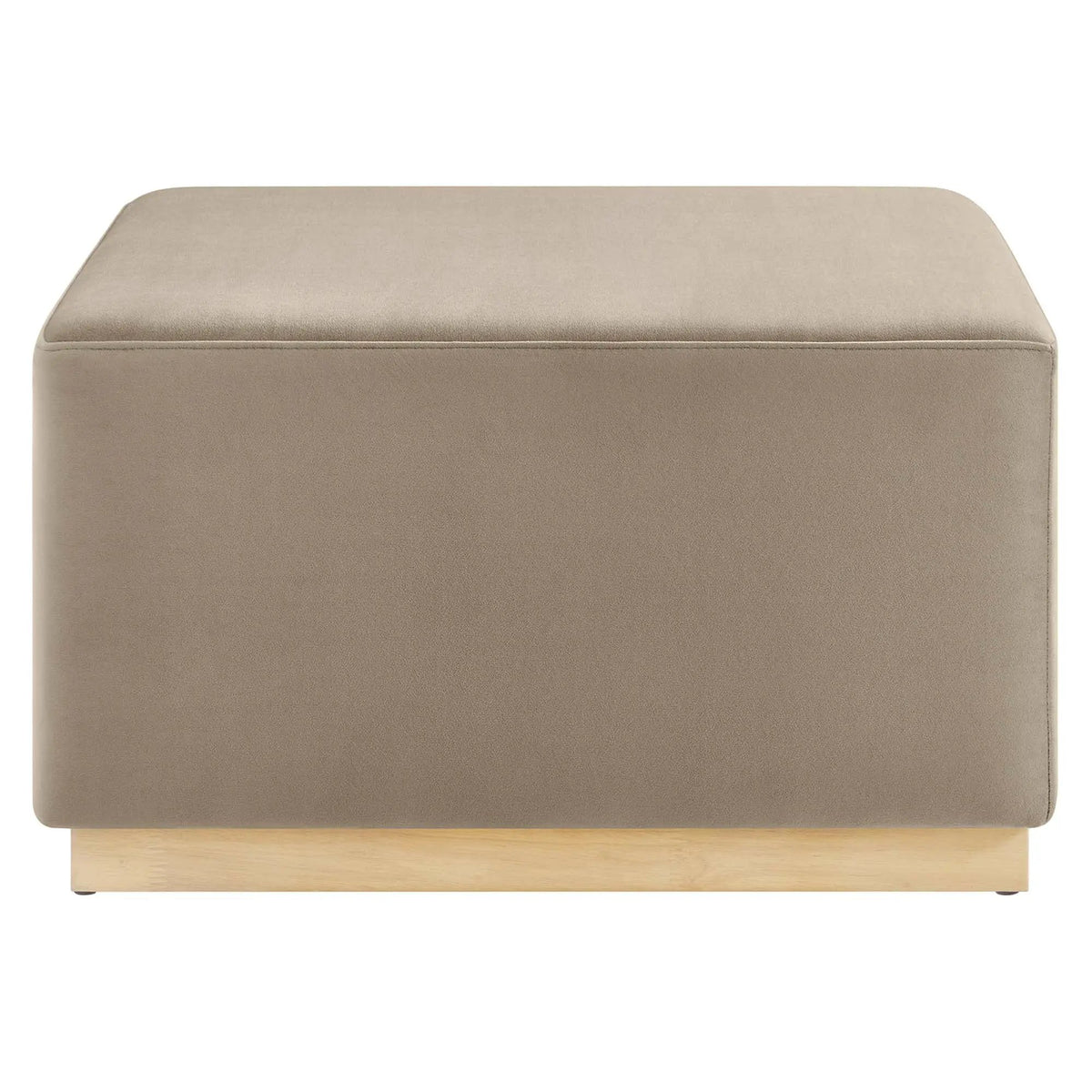 Tilden Large 28" Square Performance Velvet Upholstered Ottoman by HouseOfZazla