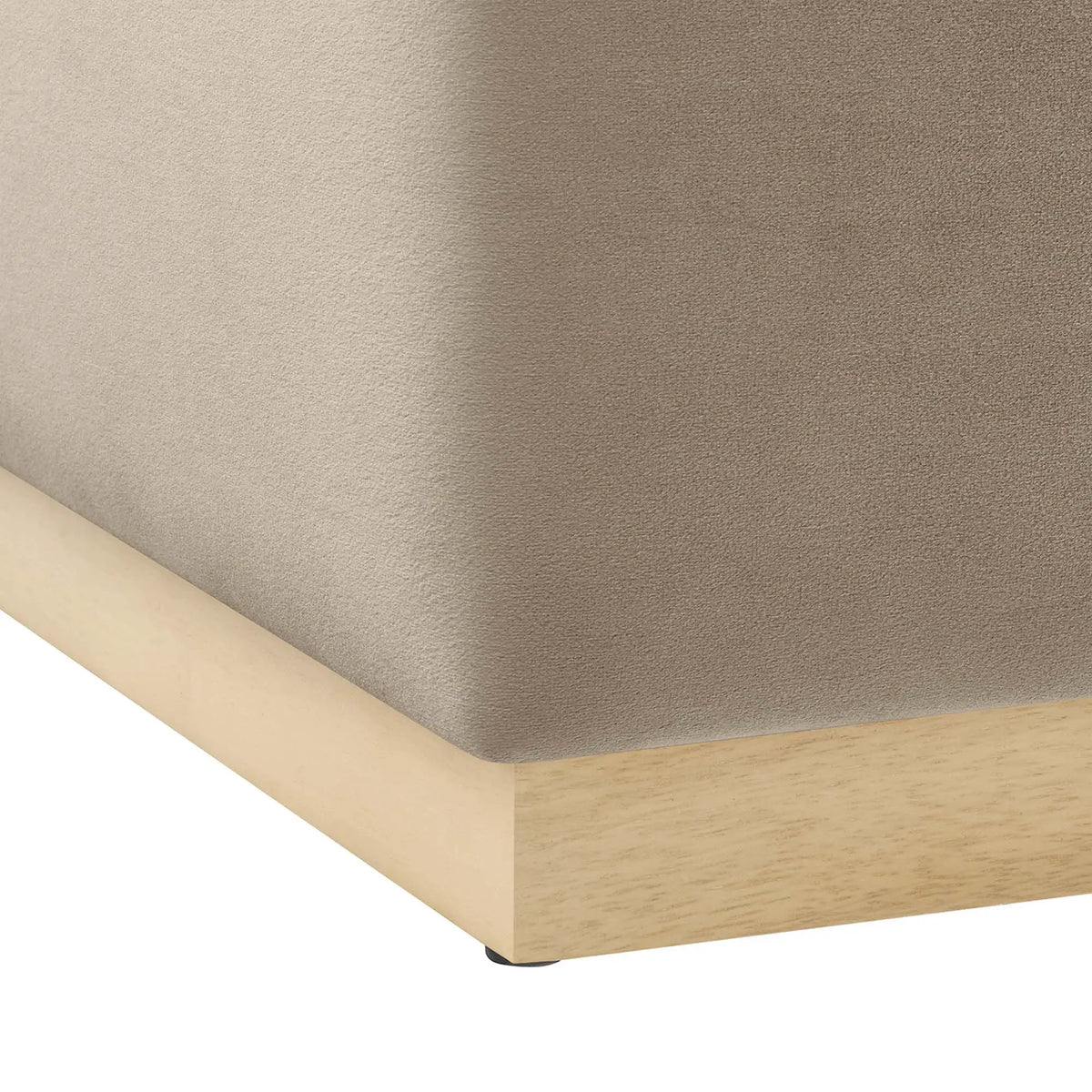 Tilden Large 28" Square Performance Velvet Upholstered Ottoman by HouseOfZazla