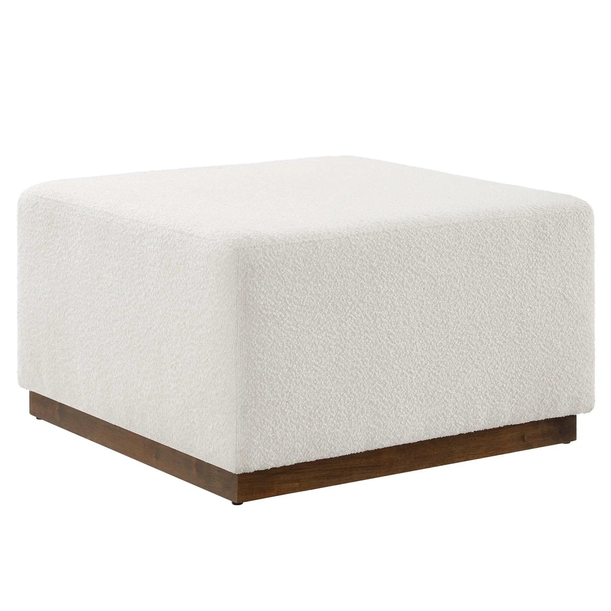 Tilden Large 28" Square Boucle Upholstered Ottoman by Modway by HouseOfZazla