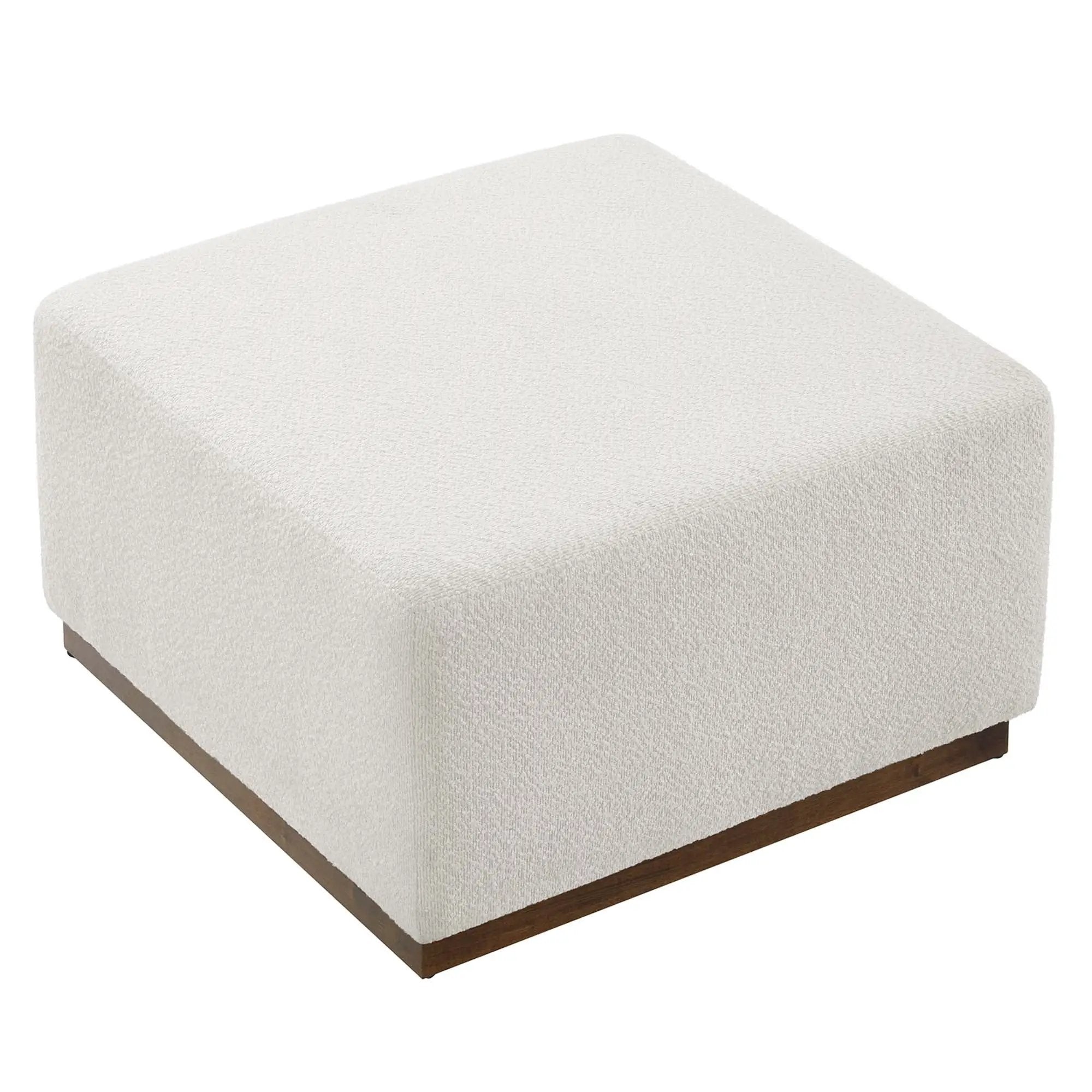 Tilden Large 28" Square Boucle Upholstered Ottoman by Modway by HouseOfZazla