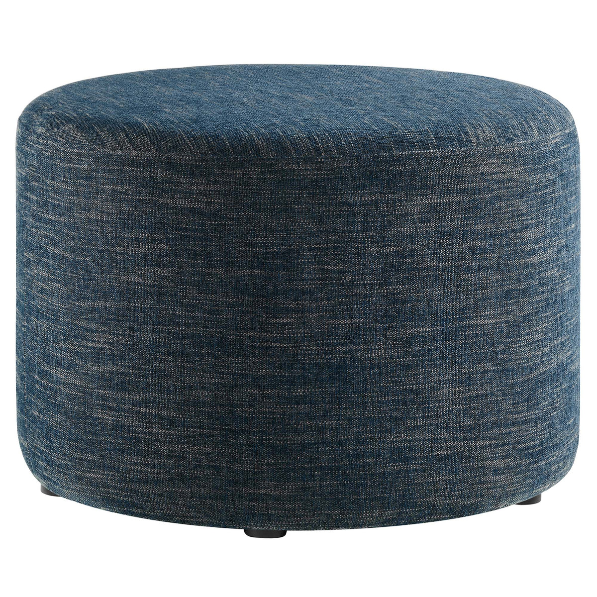 Callum Large Round Woven Heathered Fabric Upholstered Ottoman by Modway