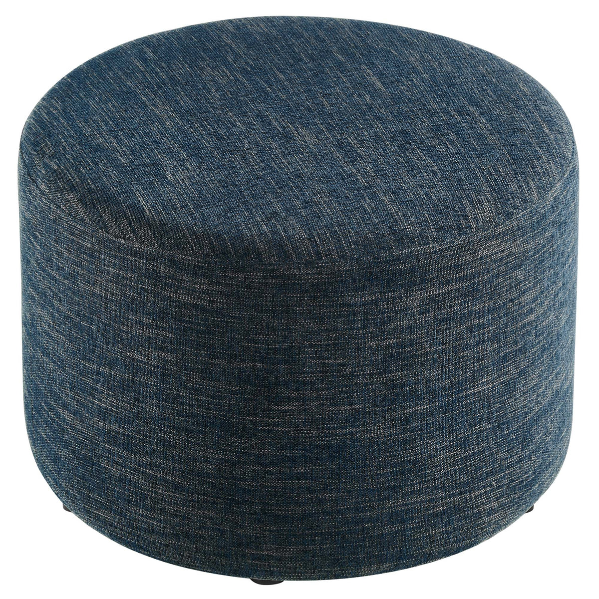 Callum Large Round Woven Heathered Fabric Upholstered Ottoman by Modway, photo 4 of 40