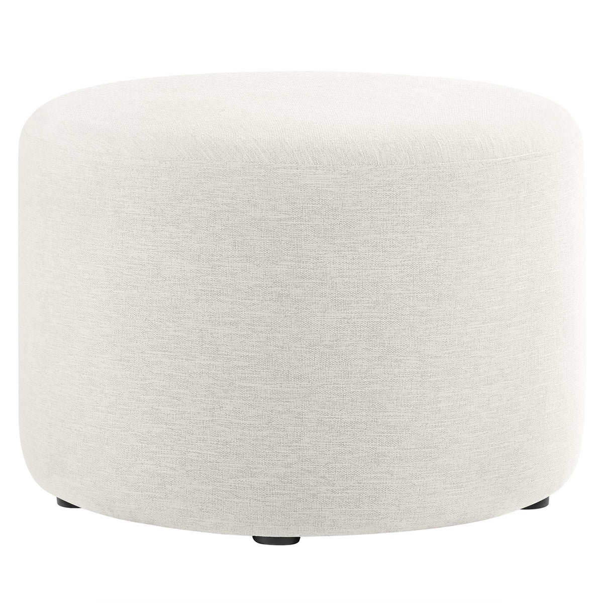 Callum Large Round Woven Heathered Fabric Upholstered Ottoman by Modway, photo 9 of 40