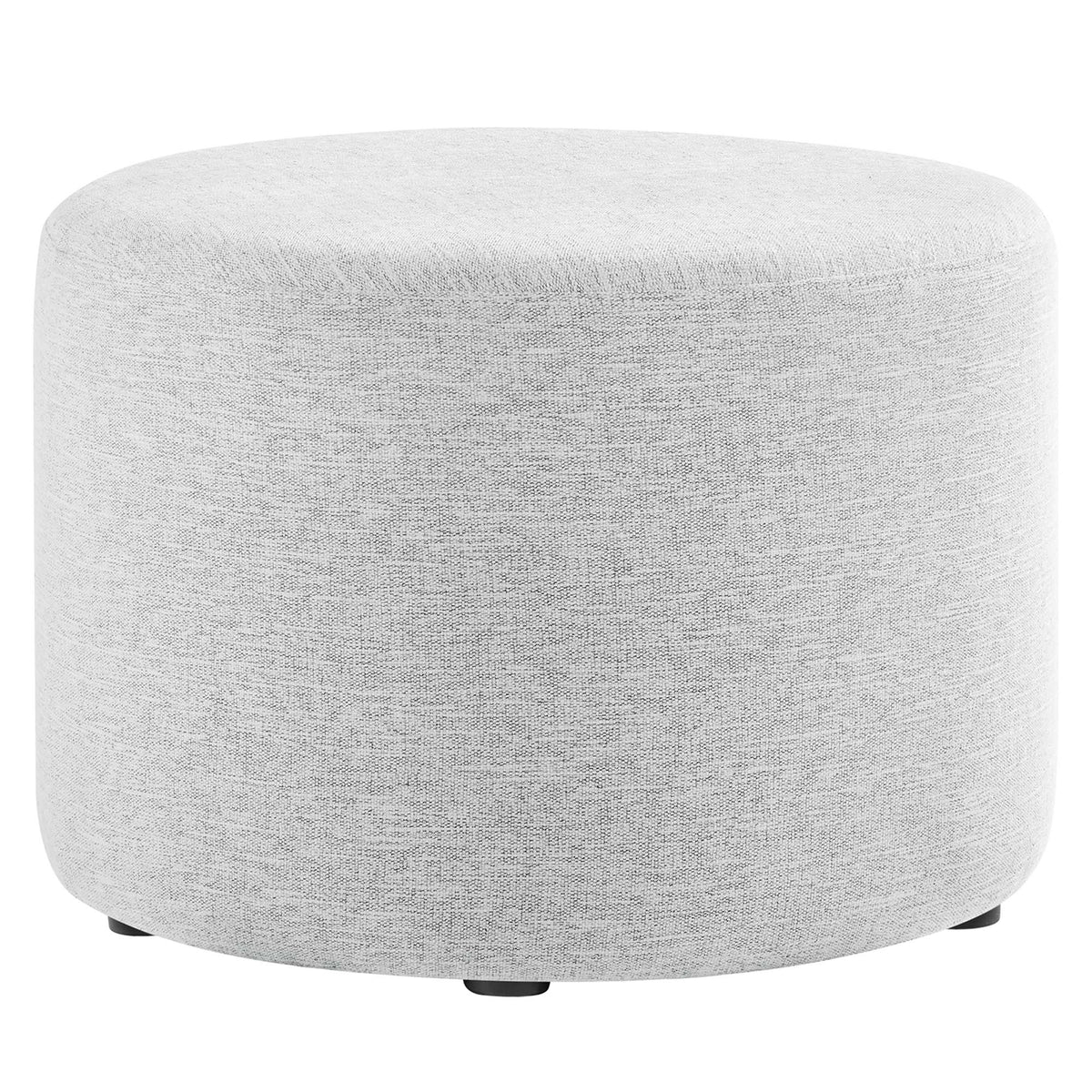 Callum Large Round Woven Heathered Fabric Upholstered Ottoman by Modway, photo 17 of 40