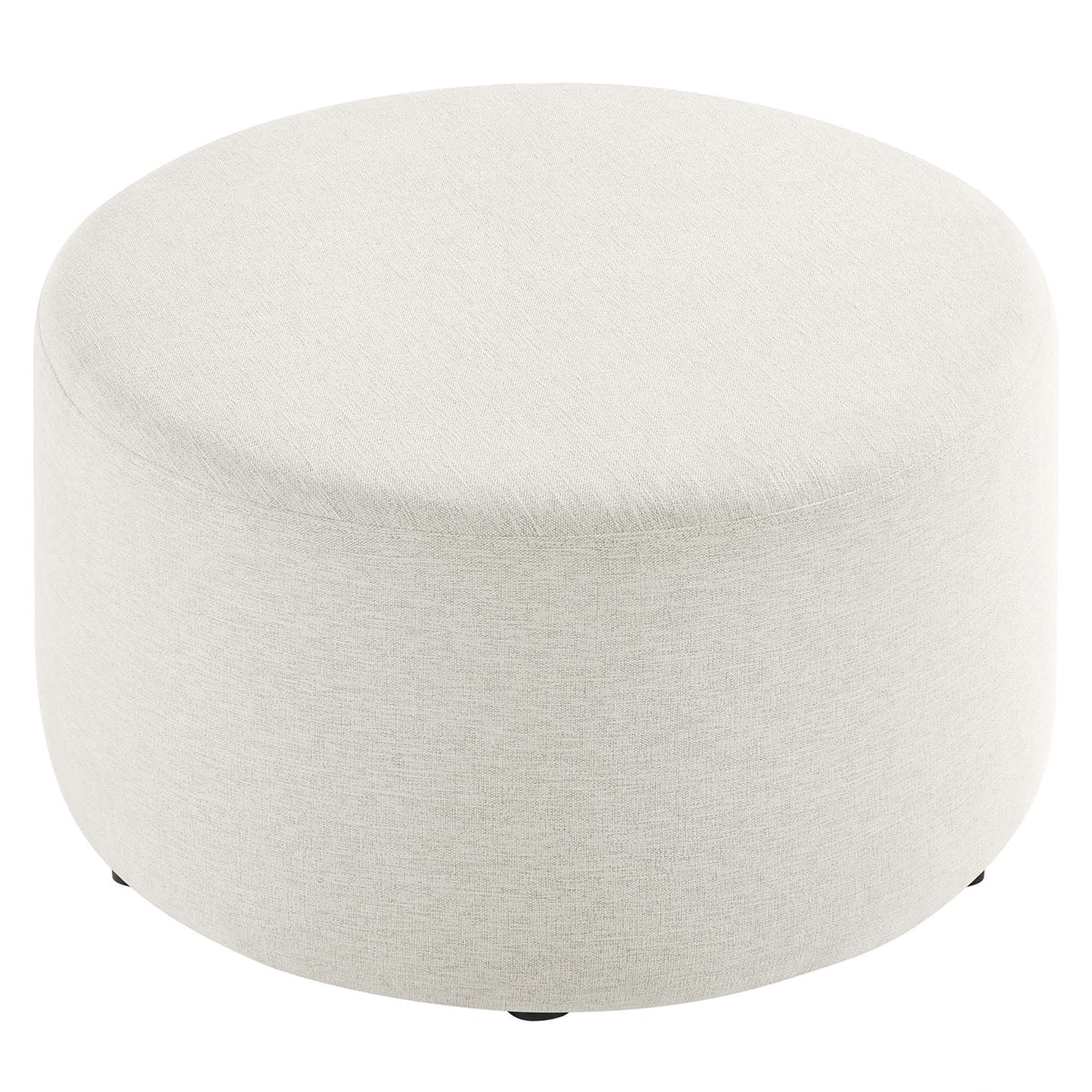 Callum Large Round Woven Heathered Fabric Upholstered Ottoman by Modway, photo 35 of 40