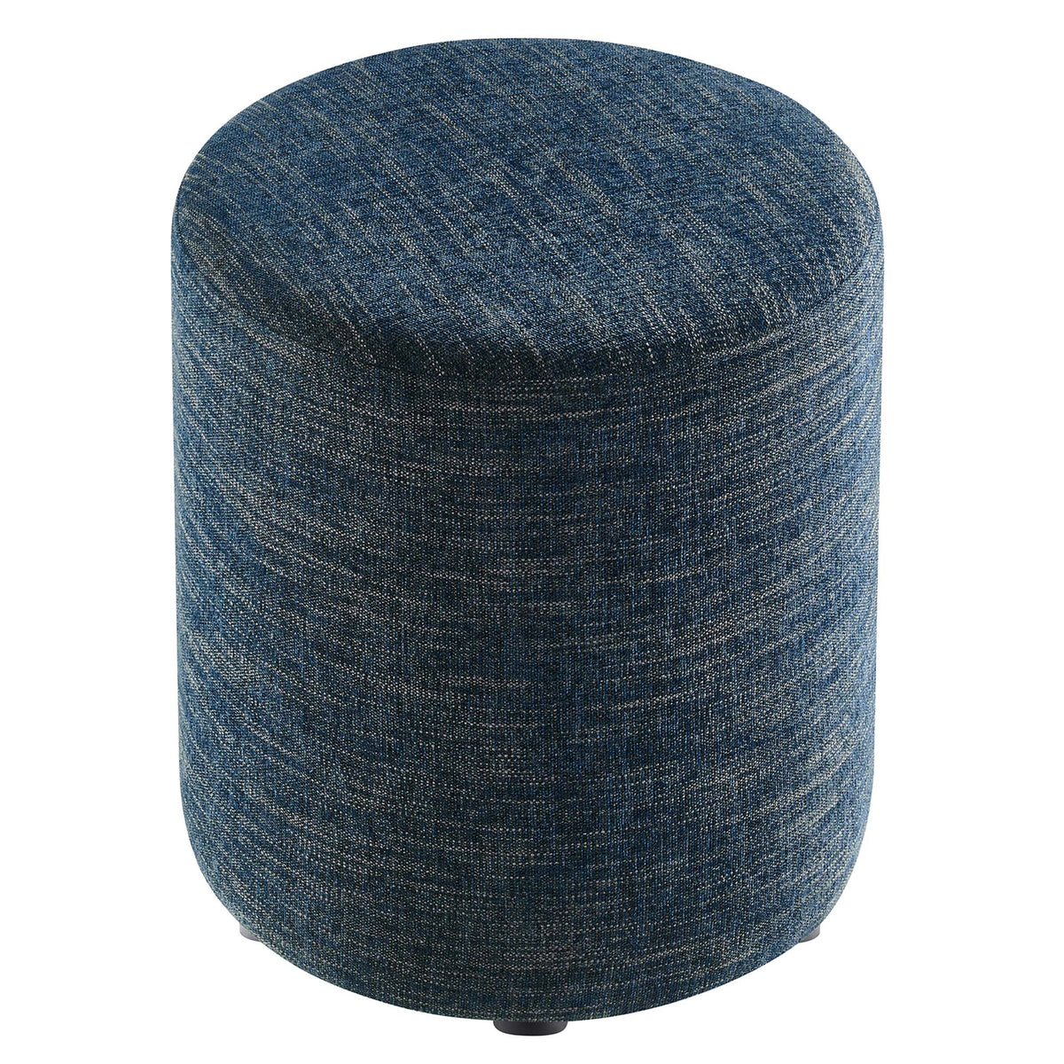 Callum 16" Round Woven Heathered Fabric Upholstered Ottoman by Modway, photo 4 of 24