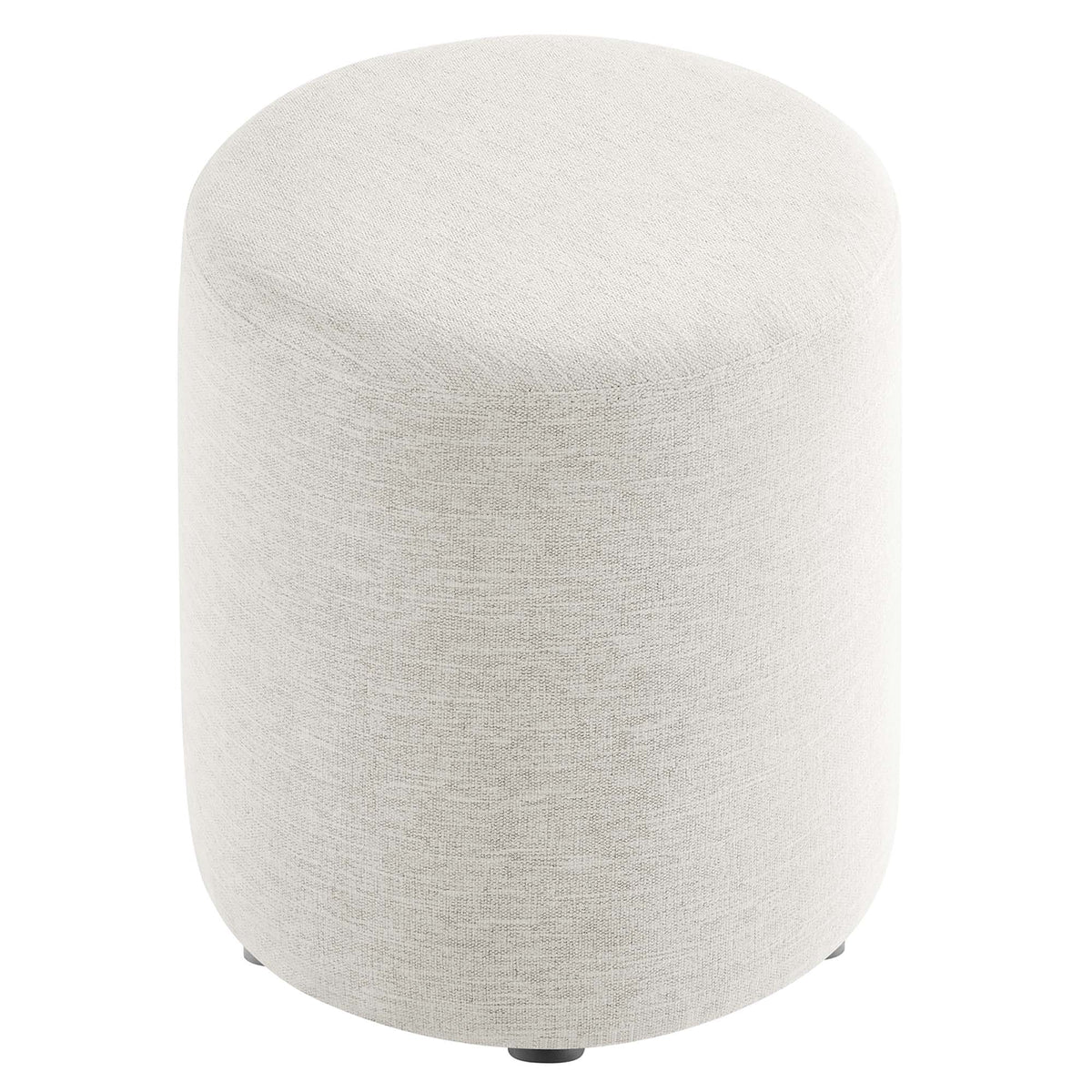 Callum 16" Round Woven Heathered Fabric Upholstered Ottoman by Modway, photo 12 of 24