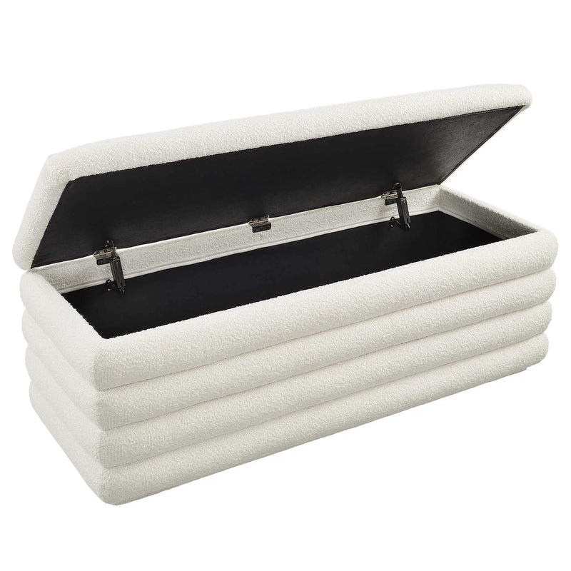 Mezzo Boucle Upholstered Storage Bench by Modway by HouseOfZazla