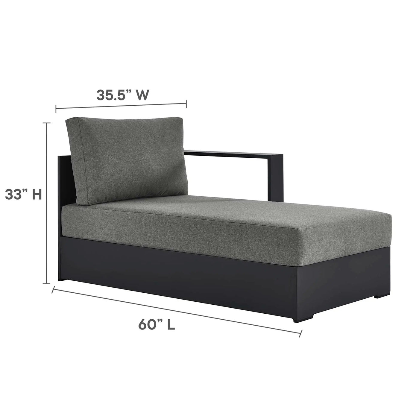 Tahoe 2-Piece Outdoor Aluminum Chaise Sectional Sofa by HouseOfZazla