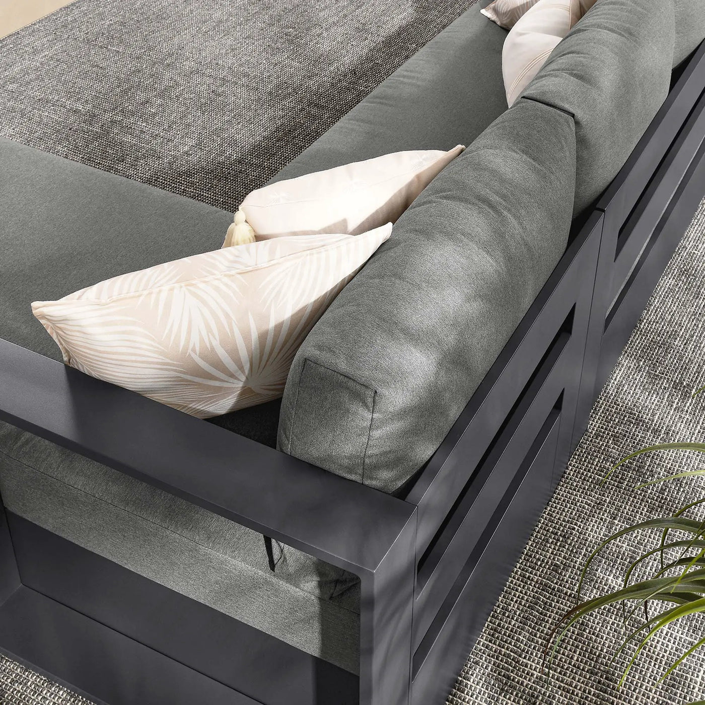 Tahoe 2-Piece Outdoor Aluminum Chaise Sectional Sofa by HouseOfZazla