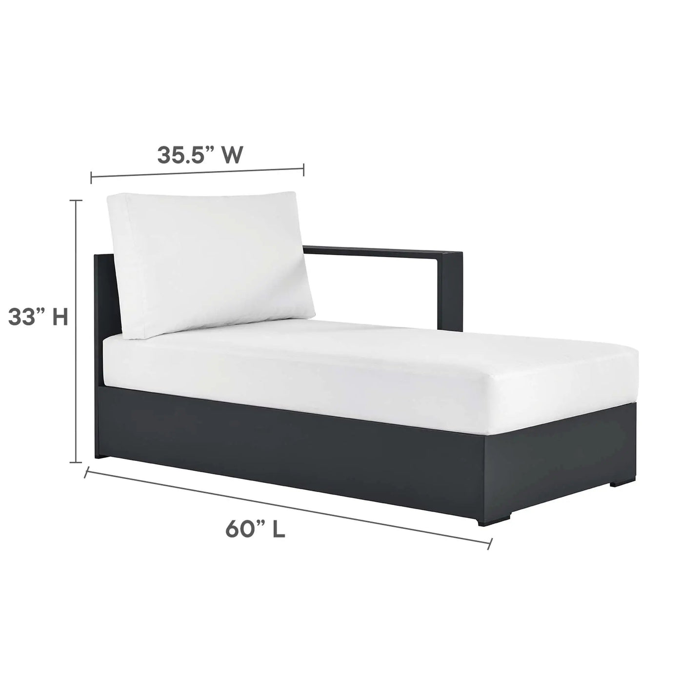 Tahoe 2-Piece Outdoor Aluminum Chaise Sectional Sofa by HouseOfZazla