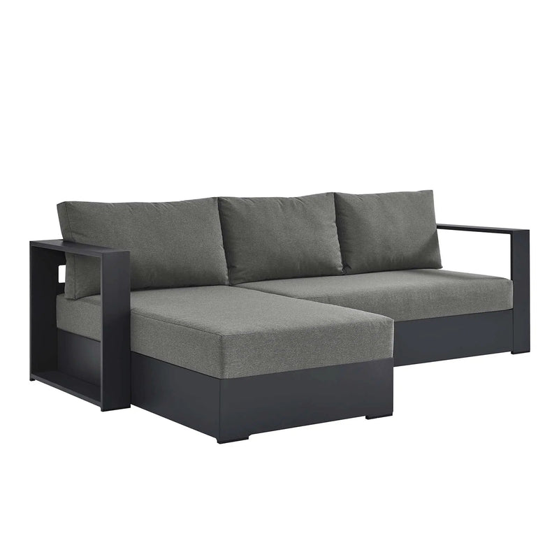 Tahoe 2-Piece Outdoor Patio Powder-Coated Aluminum Sectional Sofa Set by HouseOfZazla