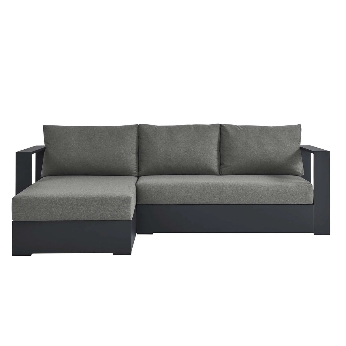 Tahoe 2-Piece Outdoor Patio Powder-Coated Aluminum Sectional Sofa Set by HouseOfZazla