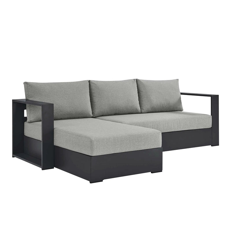 Tahoe 2-Piece Outdoor Patio Powder-Coated Aluminum Sectional Sofa Set by HouseOfZazla