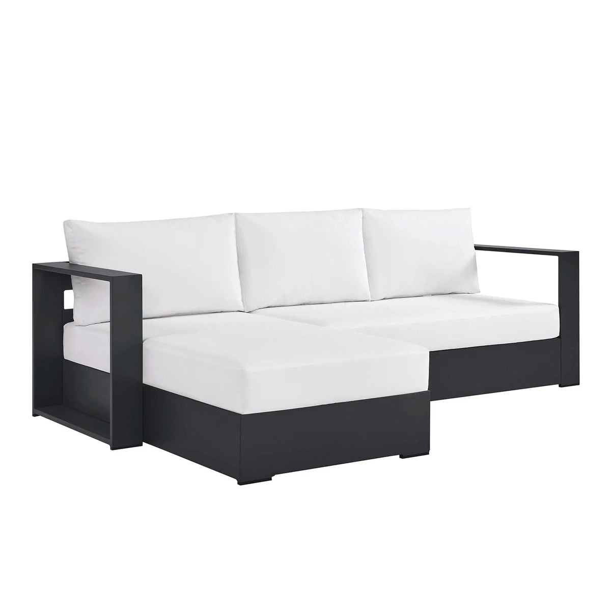 Tahoe 2-Piece Outdoor Patio Powder-Coated Aluminum Sectional Sofa Set by HouseOfZazla