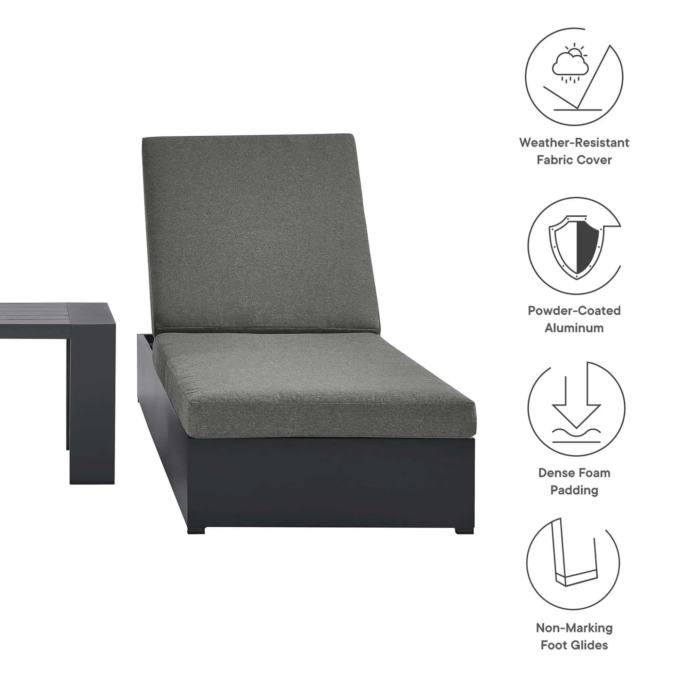 Tahoe 3-Piece Outdoor Patio Chaise Lounge Set by HouseOfZazla