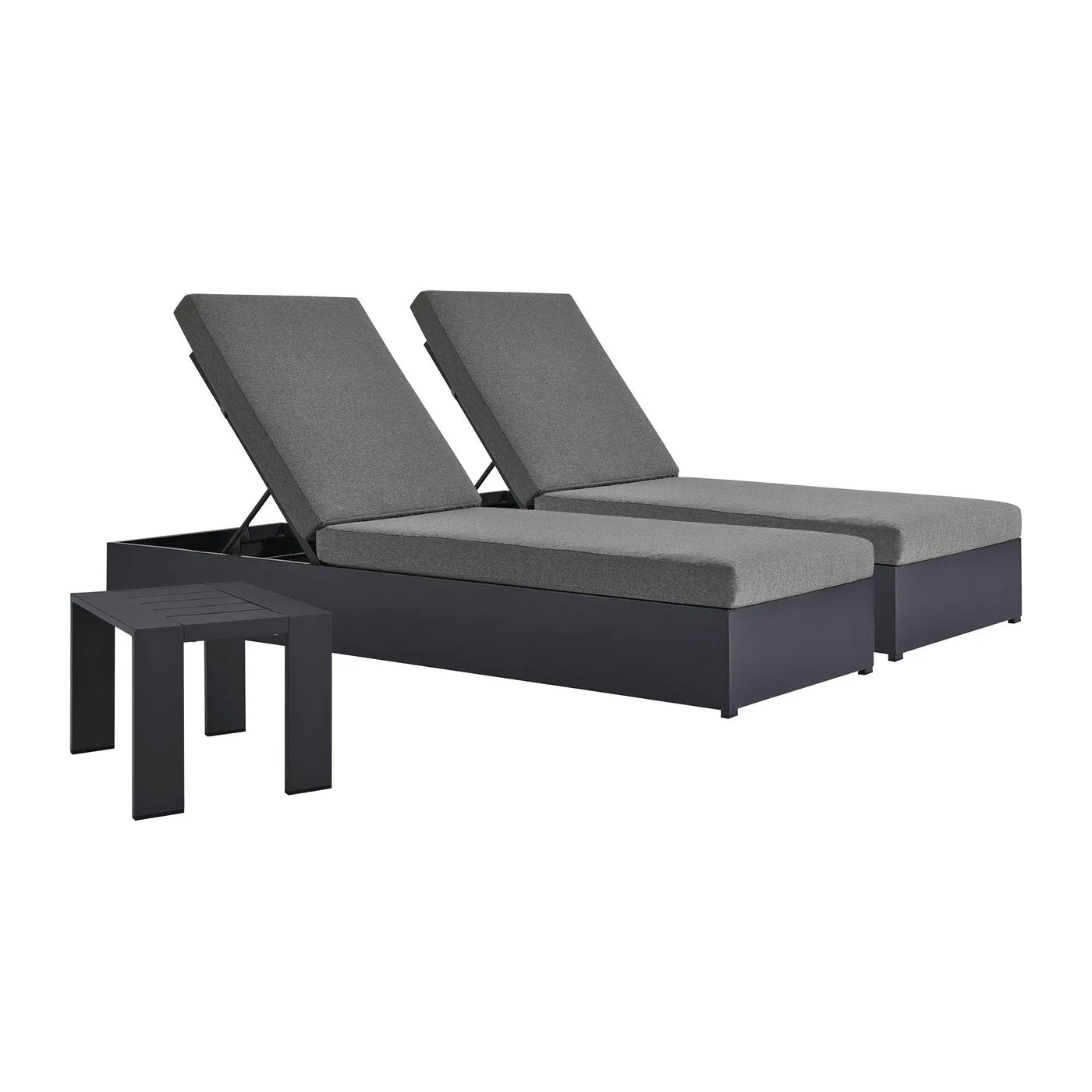 Tahoe 3-Piece Outdoor Patio Chaise Lounge Set by HouseOfZazla