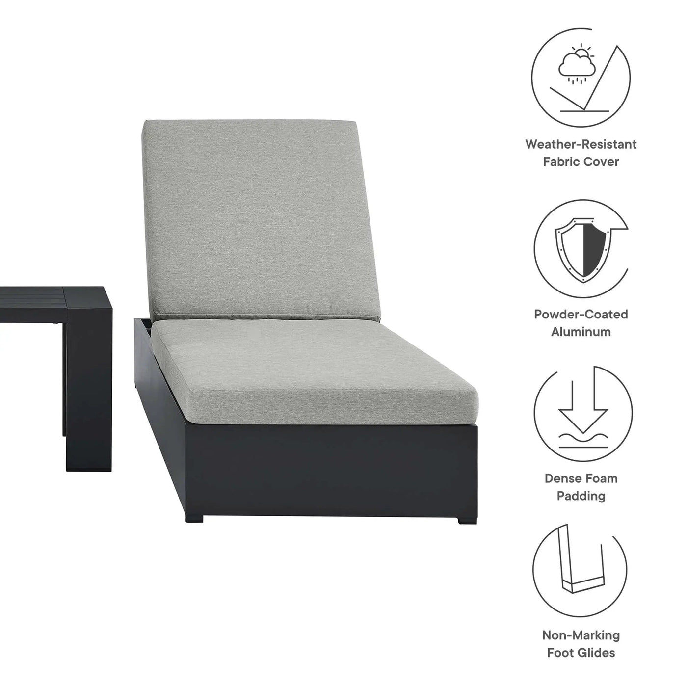 Tahoe 3-Piece Outdoor Patio Chaise Lounge Set by HouseOfZazla