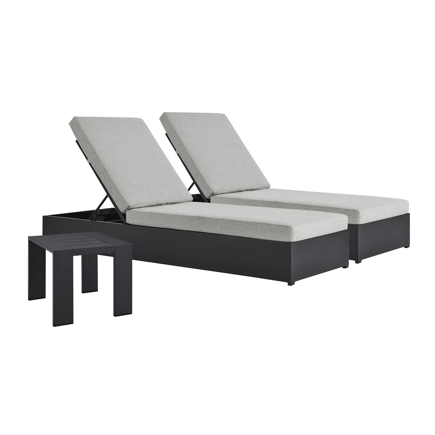 Tahoe 3-Piece Outdoor Patio Chaise Lounge Set by HouseOfZazla