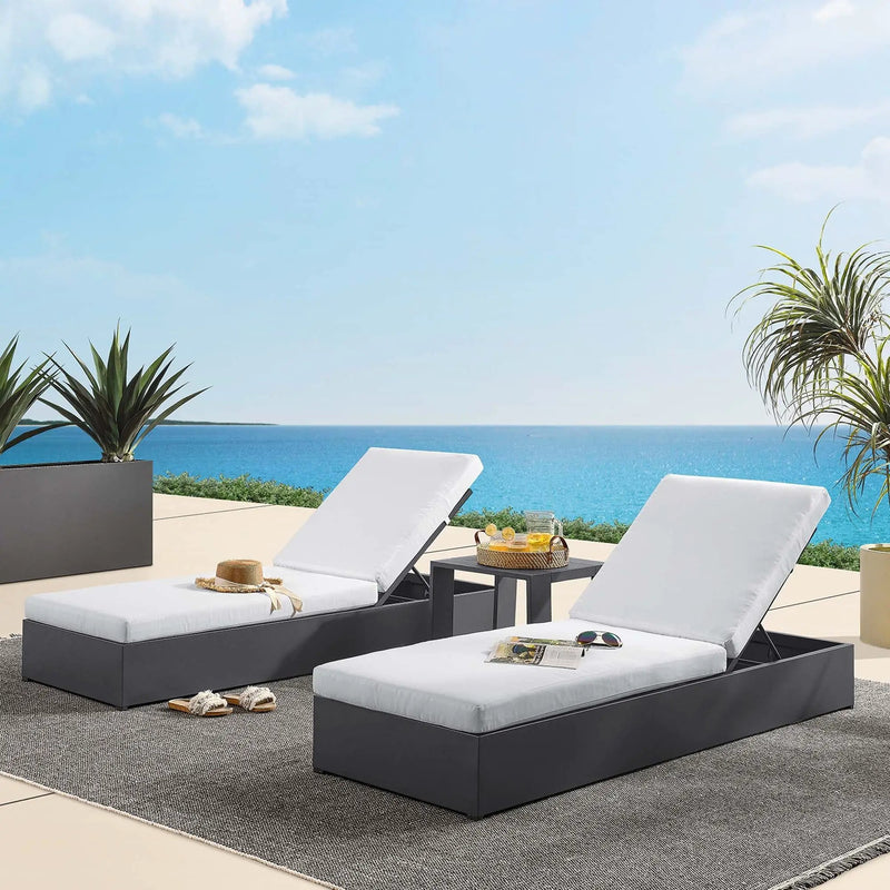 Tahoe 3-Piece Outdoor Patio Chaise Lounge Set by HouseOfZazla