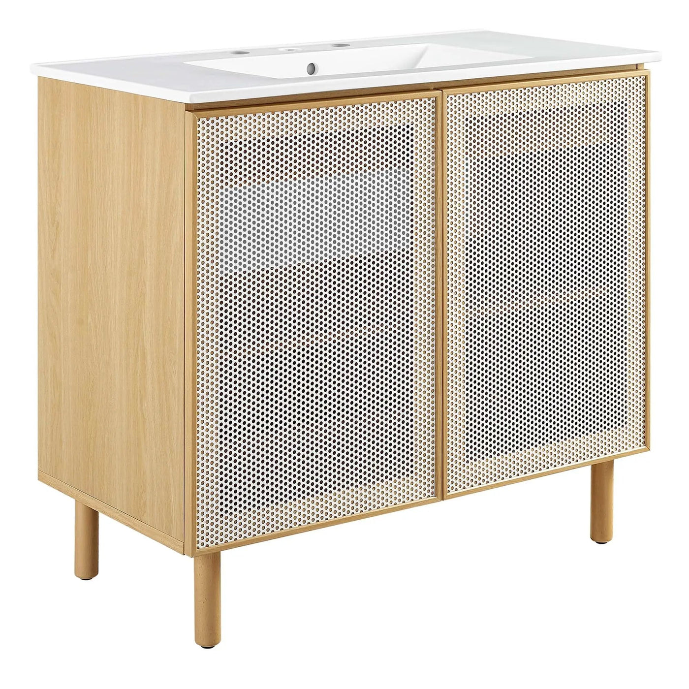 Calla 36" Perforated Metal Bathroom Vanity by Modway by HouseOfZazla