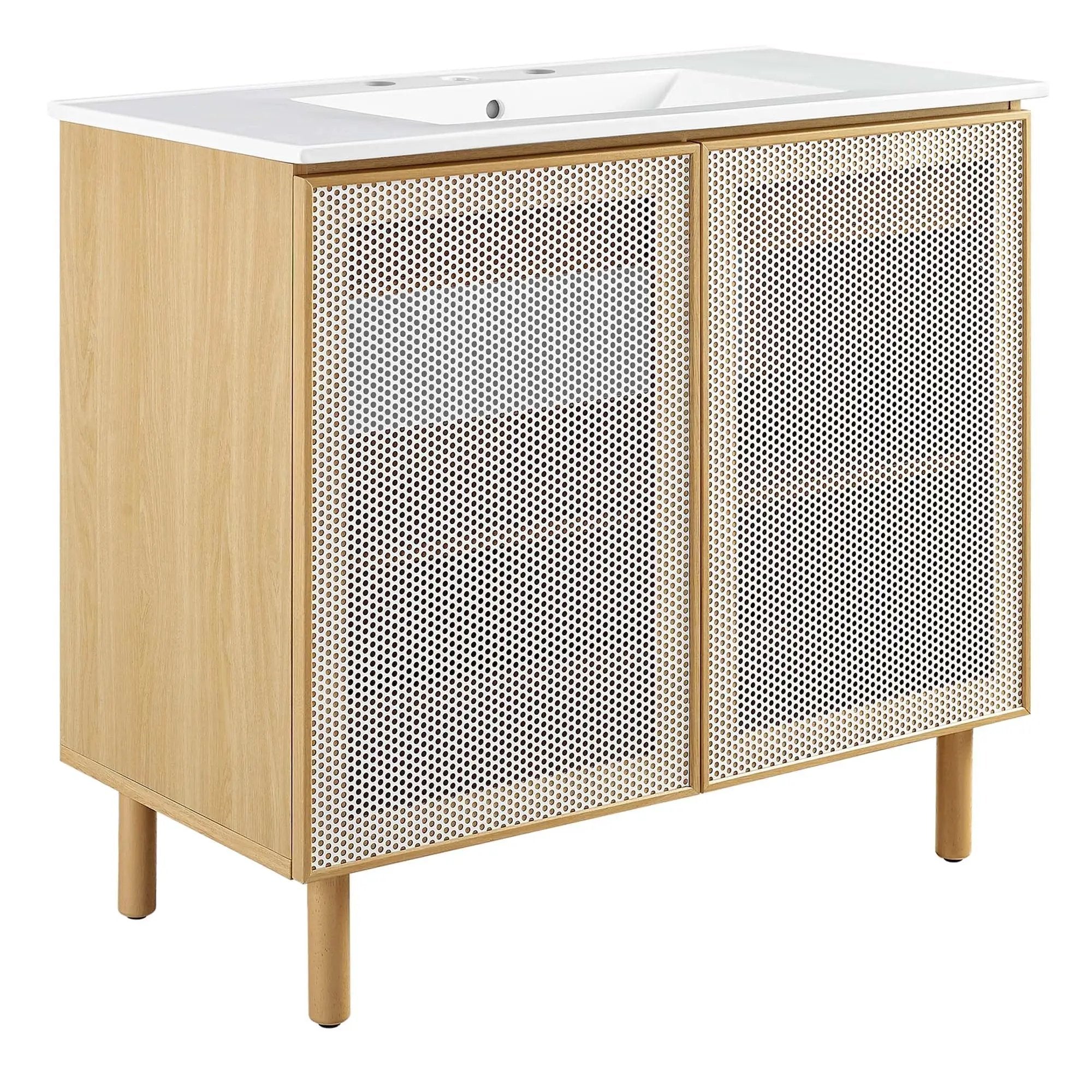 Calla 36" Perforated Metal Bathroom Vanity by Modway by HouseOfZazla