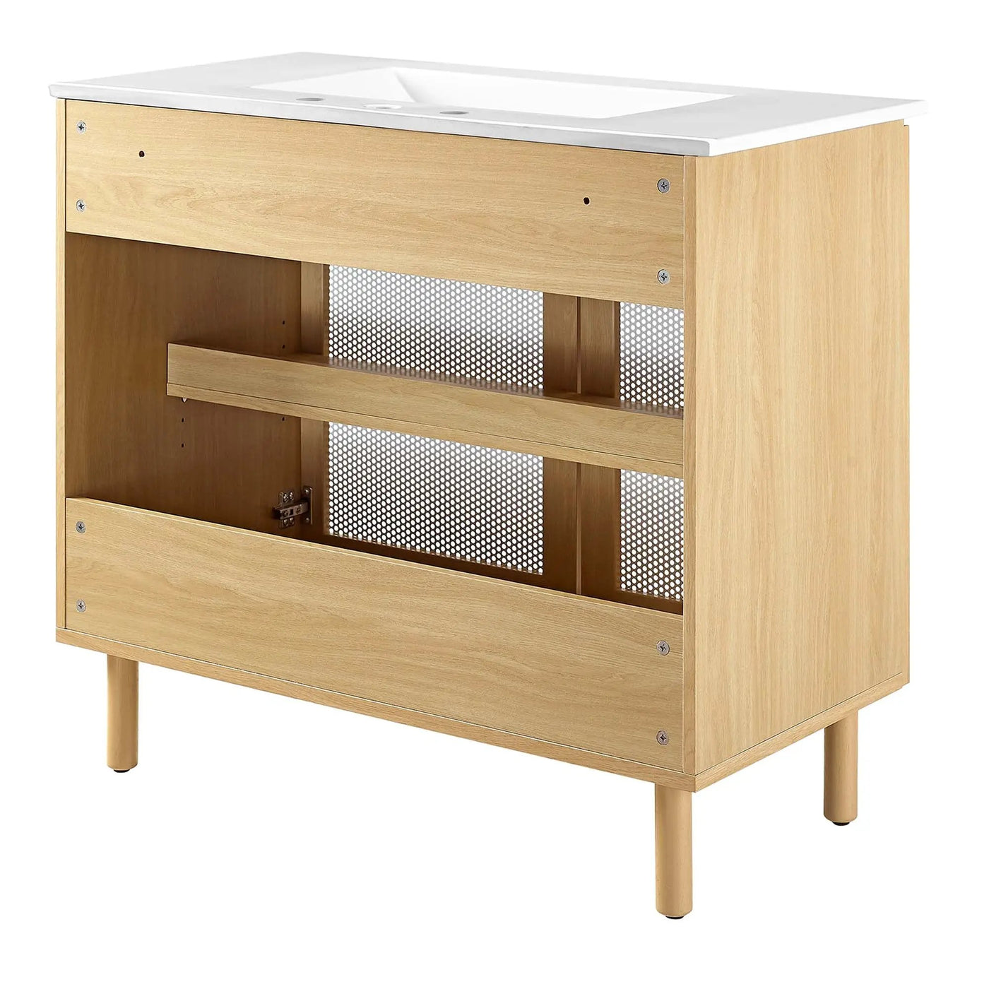 Calla 36" Perforated Metal Bathroom Vanity by Modway by HouseOfZazla
