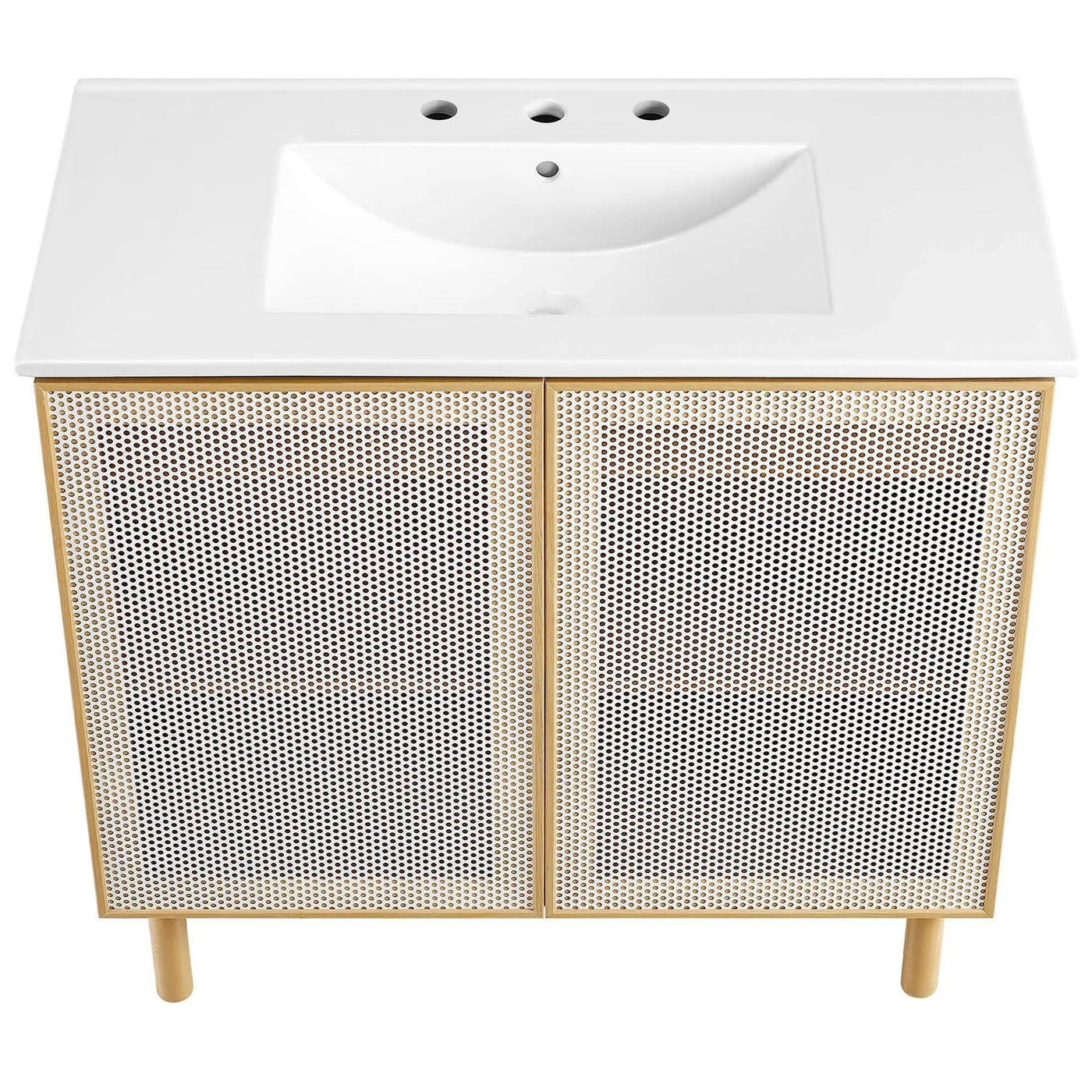Calla 36" Perforated Metal Bathroom Vanity by Modway by HouseOfZazla